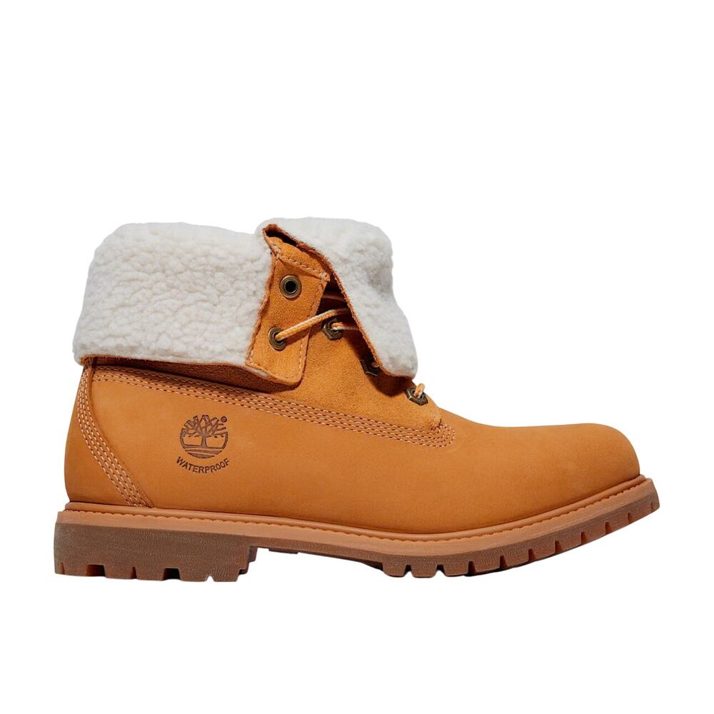 Timberland Linden Woods W/P Fleece Fold Down Women's Boots-Wheat Nubuck-Size:8.5 - Picture 13 of 13